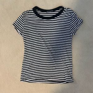 BRANDY MELVILLE Black and White Striped Tee